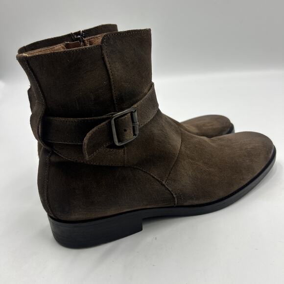 Johnston & Murphy Mens Brown Gunsmoke Suede Leather Whitaker Hbt Ankle Boot 10.5 main image 8